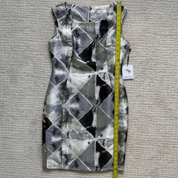 Calvin Klein Black and Gray Geometric Dress - Picture 6 of 7